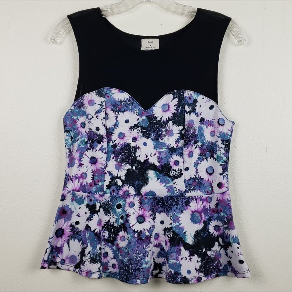 Pins & Needles | Peplum Floral Top, Size Medium